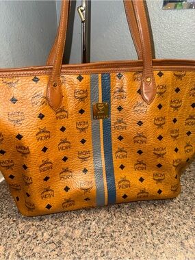 MCM limited edition Cognac Visetos Tote EUC